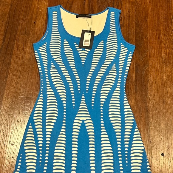 RVN Cutout Illusion Jacquard Maxi Blue Sand - Picture 3 of 12